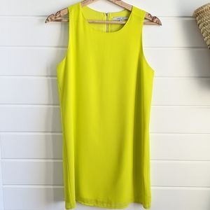 Bright Neon Yellow Tank Shift Dress